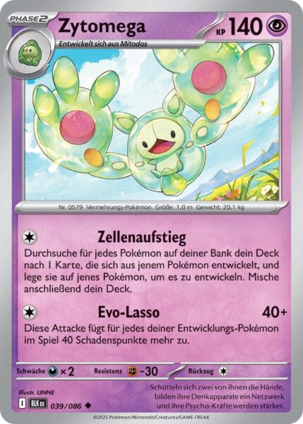 Zytomega-039-086-BLK-DE-Schwarze-Blitze-Pokémon-Karte-Karmesin-Purpur-Deutsch